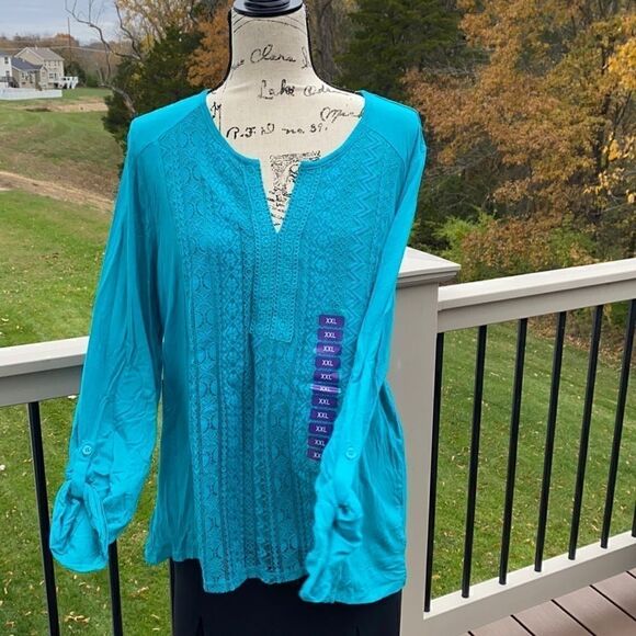 Stretchy knit long sleeve top  - Picture 1 of 9